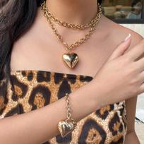 2pcs/set Irregular Imitation Pearl Chain Necklace Bracelet Jewelry Sets Unquie For Women Party Wedding Jewelry Gift S011 brown