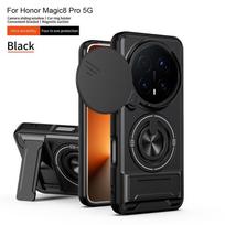 Heavy Armor PC+TPU Case For Honor Magic 8 Lite  8 Pro 7 6 X9 A/B/C/D X8D X7B X6C Slide Lens Window Magnetic Bracket Anti-drop Cover Honor Magic8 Pro juoda