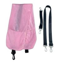 Travel Neck Pillow Stuffable with Clothes Pillow Case with Zipper Fillable Storage Bag Neck Pillow with Adjustable Strap for Airplane rožinė