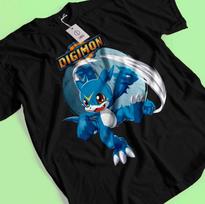 2026 Summer Digimon Adventure Anime Veemon Printed Loose Shortsleeved Pure Cotton Childrens Tshirt Tide Unisex Casual Y2k S