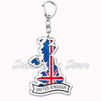 France Scotland Country Maps with Name Acrylic Keychains Keyring for Accessories Bag Pendant Key Chain Ring Jewelry Friend Gifts