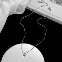 Charm Gold Color Stainless Steel Water Drop Crystal Pendant Necklace for Women High Quality Bride Collar Zircon Gift Accessory varis