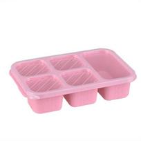Lunch Box with Lid Five-Compartment Design Convenient Healthy Odorless Food Storage Containers for Snacks And Fruits rožinė