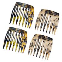 Strong Hold Delicate Hair Combs 4 Pieces French Design Acetate Hairpins For Women Daily Use Weddings Parties Hairstyling 1