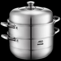 ASD 28CM 3-Layer 304 Stainless Steel Steamer Pot