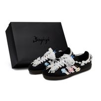Adidas Originals SAMBA OG Low top Skateboard Shoes Unisex Black White B75807(Team80-S-BOX) 38⅔