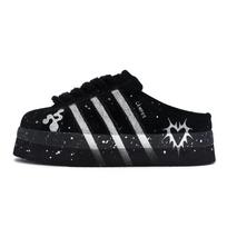 Adidas Originals CAMPUS 00s No Special Function Closed Toe Slippers Women's Black Silver JR3733(Team80-) 38