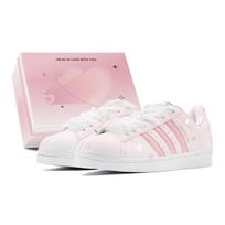 Adidas Originals Superstar 2 Romantic Treats, Cute Cat Paw Low top Skateboard Shoes Unisex Pink White IH8659(TeamS1-S-BOX) 36⅔
