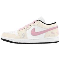 Jordan Air Jordan 1 Blush Milk Sharp Trend Abrasion Resistant Low top Vintage Basketball Shoes Unisex Pink DC0774-101(TeAM1510-) 38.5