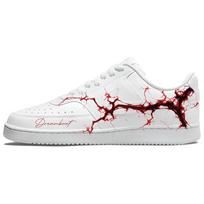 Nike Court Vision 1 Blood Blade's Curse Wear resistant And Lightweight Low top Skateboard Shoes Men's White Red DH2987-101(team488-  ) 40