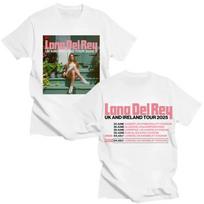 Lana Del Rey UK and Ireland Tour T Shirt Men Hip Hop Fashion Popular T Shirts Oversized Cotton Y2K T-shirt Streetwear S įvairiaspalvis