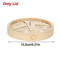 New Handmade Bamboo Steamer Stackable Large Capacity Dumpling Steamer with Lid Steamer Basket for Chinese Food Making