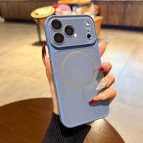 iPhone 17 Pro Max Frosted Magnetic Case for Men & Women, Solid Color with Crystal Lens Protection iPhone 15 Pro