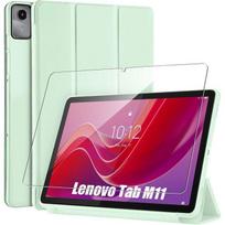 Coque + Verre Trempé pour Lenovo Tab M11 2024, Protection Hybride Anti-Rayures avec Support - Vert