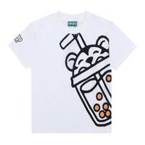 Kenzo Happy SweeT Tiger Bubble Tea Kids T shirT K61675 117 K61675 117 (6A)