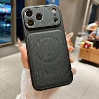 Lychee Design Magnetic iPhone 17 Pro Max Case with Soft Edges and Precise Camera Cutouts iPhone 16 juoda