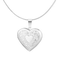 Women's Heart Shape Locket Pendant Necklaces Stainless Steel Snake Chain Necklace Trendy Jewelry Gift 61cm