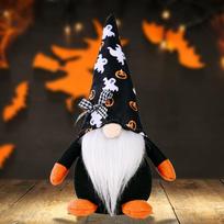 Adorable Halloween Ghost Pumpkin Hat Rudolph No Face Doll Figurine For Festive Decoration Halloween Rudolph White Beard