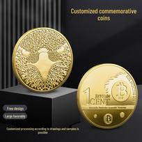 American Eagle Bitcoin Virtual Currency Commemorative Coin Collection 40*3MM 31g auksas
