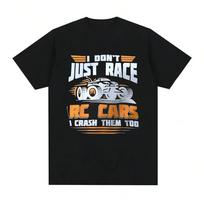 UnisexS RC Car Drift Racing Graphic TShirt with Orange RC Car Design Loose Fit Casual Streetwear AllSeason S