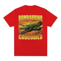 2526 BombarDINO Crocodile Fun Rotten Brain Meme Italian Tshirt Brainrot Humorous Tshirt 100 Printed Tshirt for Unisex Women S
