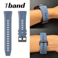 22mm Silicone Strap for Huawei Watch GT5 Pro 46mm & GT5, Breathable Sporty Business Style, Multi-Color Band For watch GT5 pro mėlyna