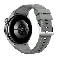 Silikoninis dirželis su metaliniu sagtimi Huawei Watch 5 (46 mm), Reguliuojamas Stilingas Saugus, Aukščiausios Kokybės Medžiagos Išmaniojo Laikrodžio Aksesuaras For watch5 (46mm) pilka