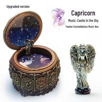 Luminous Rotating DIY Constellation Music Box: Creative Retro Gift for Girls - Perfect for Christmas or Birthdays Music: Castle in the Sky