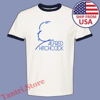 Alfred Hitchcock Crime Master Men's Ringer Navy Size S to 3XL S