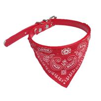 Adjustable Pet Dog Puppy Neck Scarf Bandana Collar Neckerchief Green XS raudona
