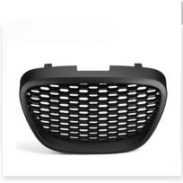 Front Bumper Honeycomb Grille, Air Intake Mesh Insert Compatible for SEAT LEON MK2 2006-2010 Car Front Modified Upper Central Grill Cover matinė juoda spalva