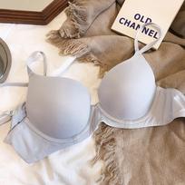 Southeast Asia Style Seamless Push-Up Bra - Women's Thin Cup, Comfortable Underwire, Smooth One-Piece Design 36/80AB pilka spalva