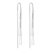 Elegant Korean Style Geometric Triangle Tassel Ear Cuffs for Women - 2022 Trendy Long Layered Earrings