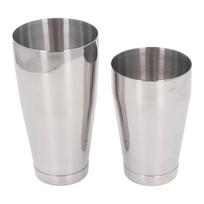 2 Piece Set Stainless Steel Martini Shaker Silver Boston Shaker Premium Cocktail Shaker  Bartenders