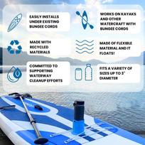 Surfboard & Kayak Drink Holder - Water Bottle Sleeve & Paddleboard Cup Holder mėlyna