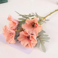 High-Realism Poppy Bouquet for Wedding & Home Decor šviesiai rausvos spalvos