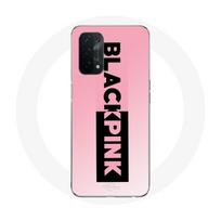 Coque pour Oppo A74 5G Blackpink Groupe de K-pop Logo Noir Rose Fond Rose juoda