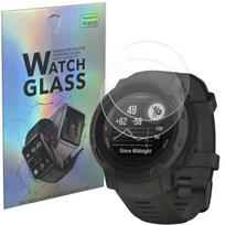 Grūdintas stiklas Garmin Instinct 2 - Instinct 2 Solar [2 vnt. rinkinys] Apsauginė plėvelė ekranui laikrodžiui Apsauga nuo įbrėžimų Phonillico®