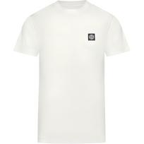 Stone Island FW24 Logo Crew Neck Loose Fit Short Sleeve T-Shirt Men Tops White 811524113-V0097 XXXL