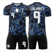 2026 m. FIFA Pasaulio taurės Argentinos išvykos #9 J.Álvarez Sporto treniruočių rinkinys su kojinėmis Paaugliams Vaikams Suaugusiems Individualus pavadinimas Futbolo aprangos rinkiniai 16