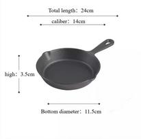 6 Inch Cast Iron Skillet, iron frying pan Frying Pan with Drip-Spouts,Nonstick Cookware, Camping Indoor and Outdoor Cooking
