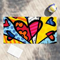 Colors R-Romero B-Britto Art Towel Shower Sauna Travel Spa Quick Dry Gym Accessories Soft Large Beach Towels W40*H60(CM)