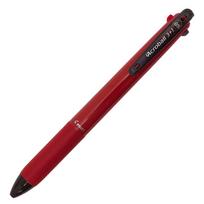Acroball Ballpoint Pen Mechanical Pencil 3+1 Multi-Function Pen 3-Color (Black, Red, Blue) 0.5mm + [Burgundy]