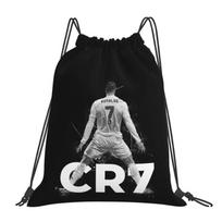 Individualus CR7 Futbolo Mėgėjų Raišteliu Užtraukiamas Kuprinė Moterims Vyrams Sporto Maišas Sulankstomas Nešiojamas Pirkinių Maišas Maišelis Treniruotėms