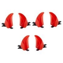 Cow Horn Barrette Nonslip Hair Clip For Gothic Costume Parties Secure Hair Styling Accessory For Adult Teens 3 Pair raudona