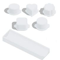 6PCS with Tray Cake Pop Mold Set Flower/Heart Shape Cookies Cutter Cookies Baking Molds  Party balta