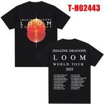 Imagine Dragons Loom Tour T Shirt Men Women Trendy Hip Hop T-shirts 100% Cotton Oversized Popular T Shirts S