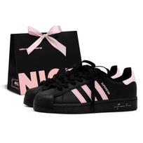Adidas Originals SUPERSTAR Riedlentės Batai Unisex Žemi Juodi/Rožiniai JH9977(Team52-S-BOX) 40 black