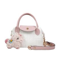 DIOR Bag [Customized Cosmetic Bag] Canvas Pink Reba Niche High-end Commuting Exquisite Fashion Versatile Cute Style Storage Portable Fabric rožinė