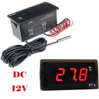 PT-6 Automobilinis termometras Skaitmeninis automobilio termometras Transporto priemonės temperatūros matuoklis Monitorius -40~110℃ su NTC jutikliu